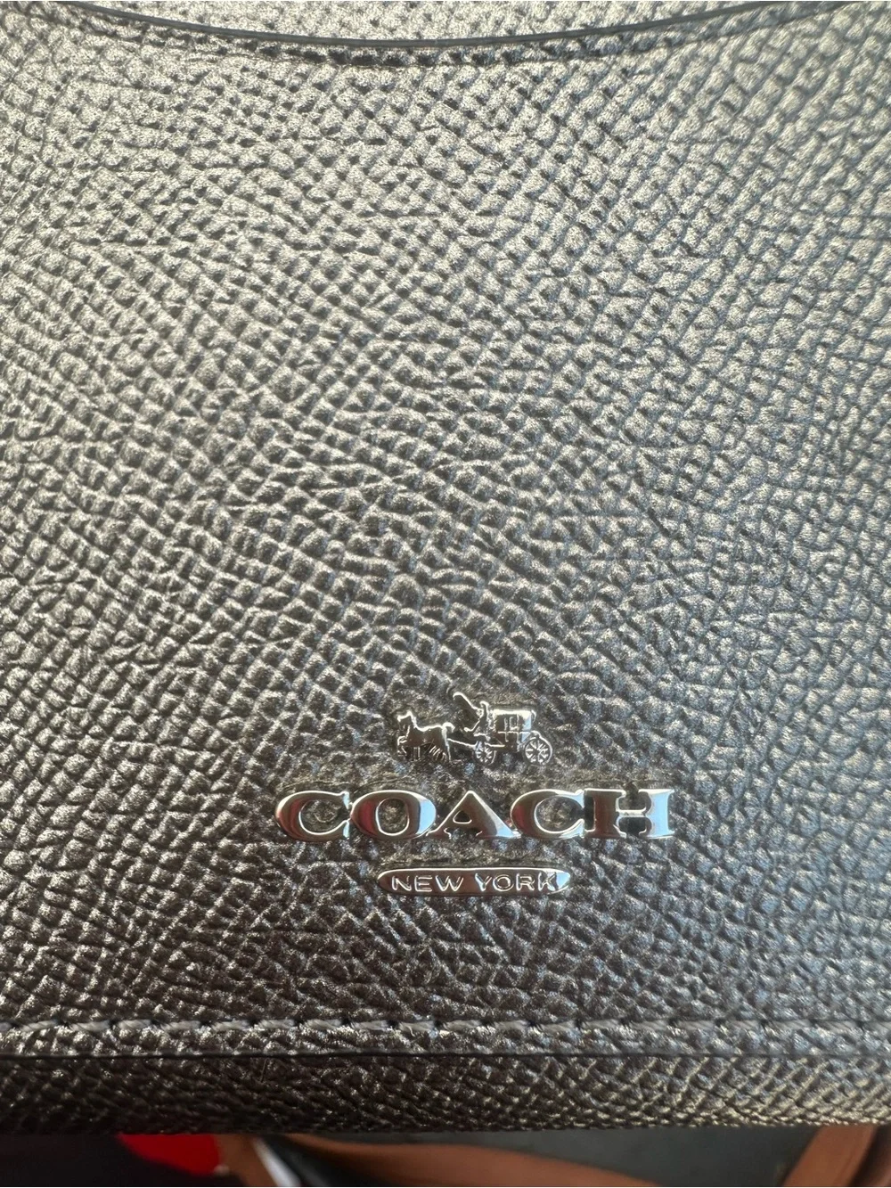 Coach Metallic Pewter Zip Around Long Wallet NWOT
